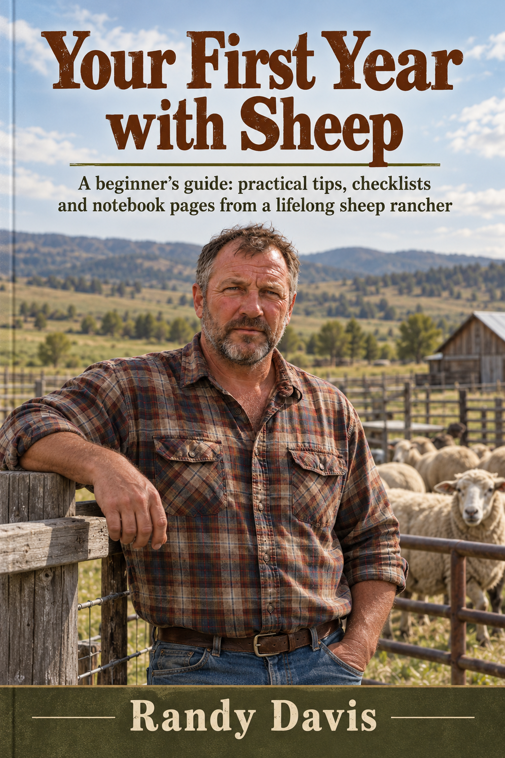 Beginner's guide to raising sheep: Your First Year with Sheep PDF book cover by sheep rancher Randy Davis